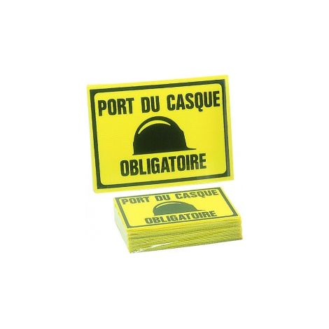 Lot de 10 panneaux port casque obligatoire 400X300mm - 4304441