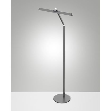 Lampada da terra Beba LED 12W 1340lm, Struttura in alluminio e metacrilato, Dimmerabile al tocco, IP20, 106cm, Colore Antracite - Beba