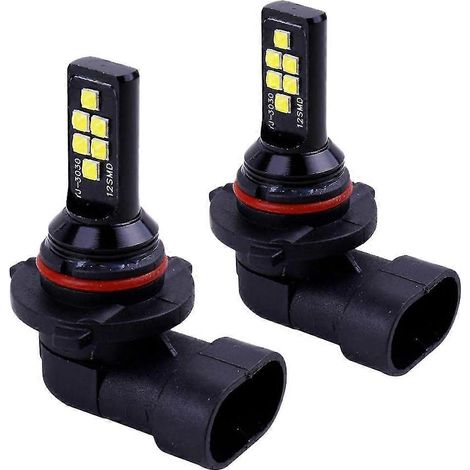2 ampoules LED antibrouillard HB4 9006, LED SMD 3030 avancée, feux de jour (DRL), blanc froid 6000K (1/5)