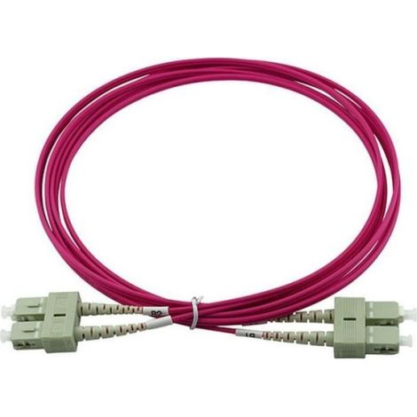 Cable Fibre Optique Duplex SC-UPC SC-UPC - 2 M - Multimode OM4 G50/125µm - Atténuation 0,2 dB - Tube 2,0 mm - Ferrule Céramique - 1 Pièce