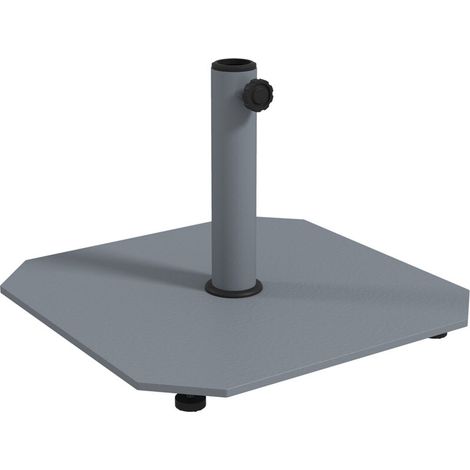 Pied de parasol en métal, 18,5 kg, support carré pour parasols de 32/38/48 mm