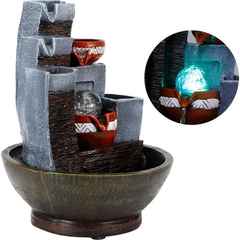 Fontaine d'intérieur LED en forme d'aquarium, boule de cristal décorative, norme européenne 220-240 V (1/5)