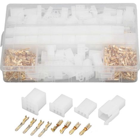 580-teiliges Set Klemmenverbinder Kupfer Stecker Buchse Crimpverbinder Kunststoffblock für Verdrahtung
