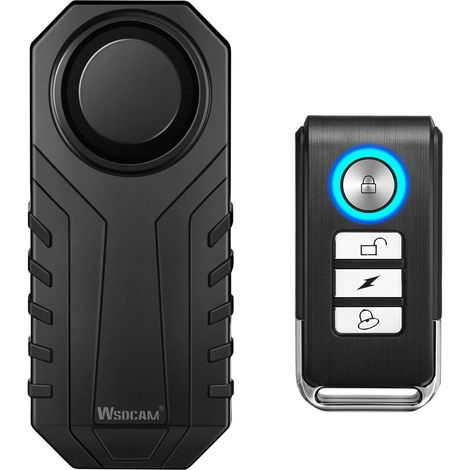 Wsdcam 113dB Bike Alarm Wireless Vibration Motion Sensor Waterproof Motorcycle Alarm with Remote (1/5)