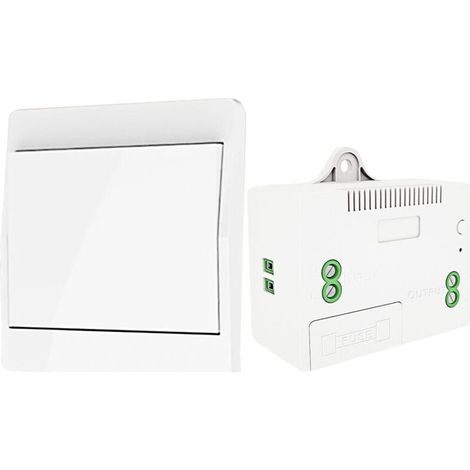 Interrupteur d'éclairage auto-générant sans fil, interrupteur à radiofréquence et récepteur de relais, contrôleur avec fusible, interrupteur cinétique sans batterie (Kit 1 voie 1 clé)