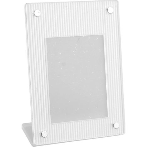 Cadre photo magnétique universel en acrylique transparent de 7,6 cm (3 pouces) pour cartes et billets de cinéma (motif vagues) (1/5)