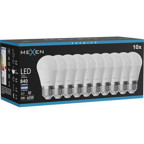 Mexen Nova 10x Ampoule LED E27, G45, 8W, Froid - 6500K, 840 lm - L101-E27-0865-01x10 (1/3)