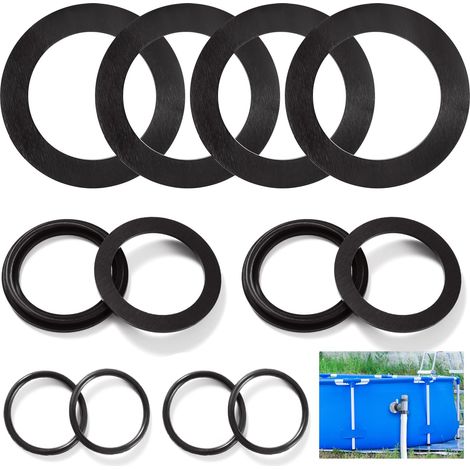 12 Pièces 25076RP Rondelle en pour Vannes à Piston de Piscine, Joints Toriques pour Piscine, Joints Toriques de Rechange de Piscine Compatible avec Vannes de Piscine 10745, 10262, 10255 (1/5)