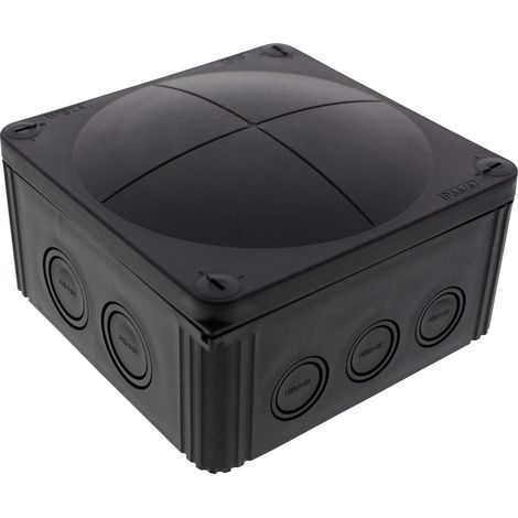 Wiska 10062215 Abzweigkasten (L x B x H) 140 x 140 x 82 mm Schwarz (RAL 9005) IP66/IP67 1 St.