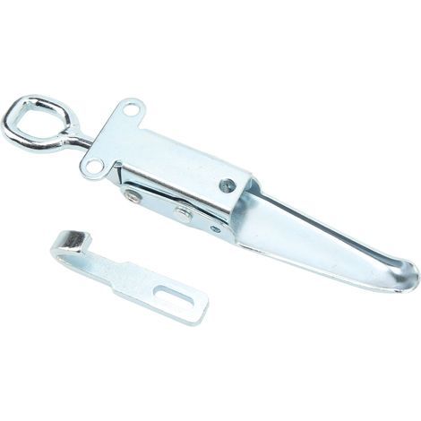 Aramox Remorque Moraillon à Ressort Heavy Duty Fer Galvanisé Poignée de Porte Boucle Moraillon Verrouillage de Sécurité Pince Loquet Loquet à Bascule Loquet à Bascule à Ressort. (1/5)