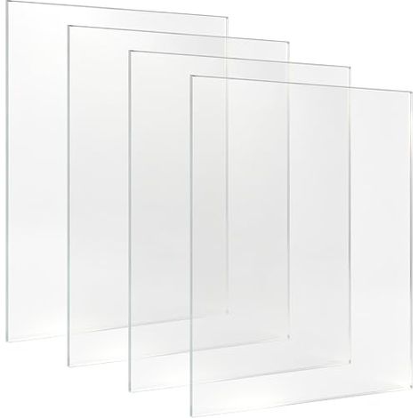 plaques acryliques transparentes A4, en verre acrylique, en plastique transparent, 210 x 297 mm, plaque en plastique acrylique, cadre photo, présentoir, peinture, décoration (1/5)