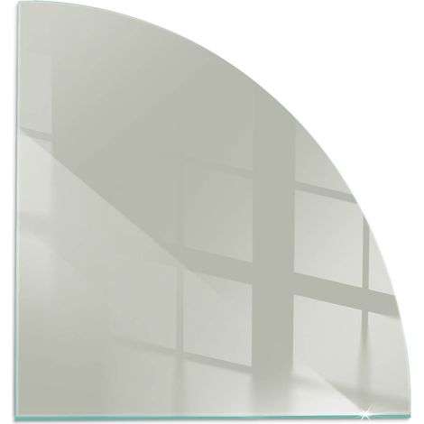 Plaque en verre trempé décorative de sol avec impression sous cheminée Couleur Gris-vert 1/4 100x100 cm (1/5)