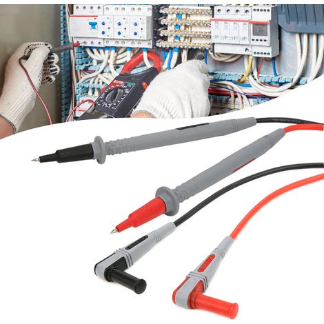 P1505 Cordon de test universel pour multimètre 150 cm 1000 V/10 A, câble de test gainé de silicone, aiguille en cuivre (1/5)