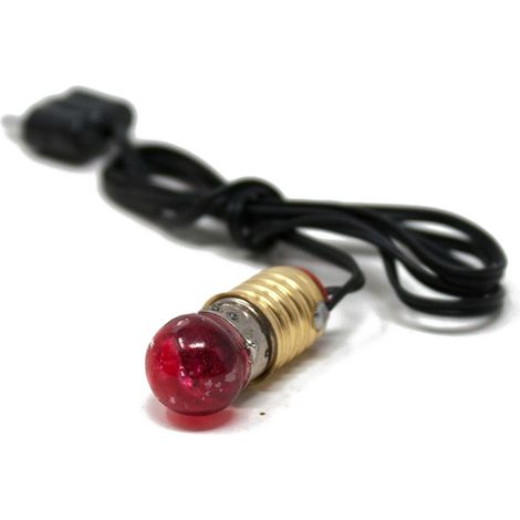 Portalampada + Lampada, Luce Rossa, E10, 3,5V - 11449 (1/3)