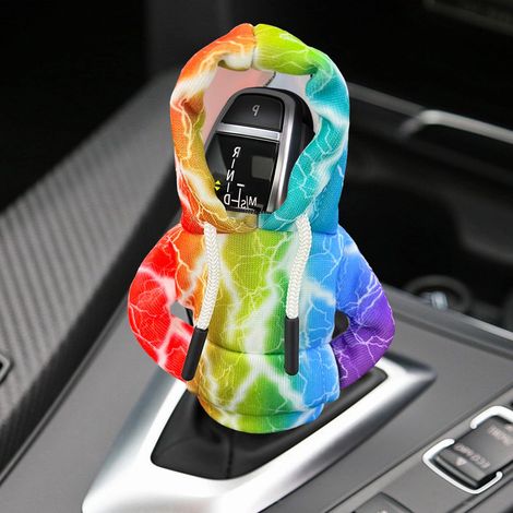 Sweat à capuche pour levier de vitesse de voiture avec mini design amusant et tendance, housse chaude d'hiver pour levier de vitesse et protection de pommeau, accessoire intérieur universel pour la dé (1/5)
