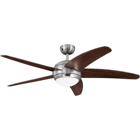 Ventilateur de plafond 132 cm marron – 5 pales – Moteur à courant alternatif – Télécommande incluse – Éclairage intégré – Westinghouse (1/5)