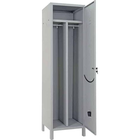 Armadio armadietto spogliatoio palestra sporco pulito con tramezzo 2 posti 1 anta cm 50x50x179 h 377pr