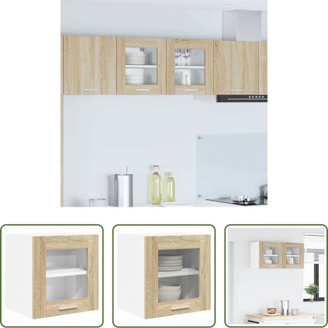 vidaXL Armoire suspendue bois -  Armoire suspendue avec stockage Chêne Sonoma 40 x 31 x 40 cm (1/5)