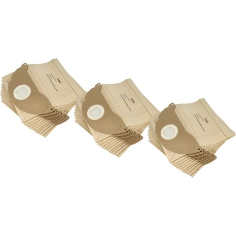Vhbw – Lot de 30 sacs en papier pour aspirateur Kärcher WD 2 à 2250 – Remplacement facile pour puissance d'aspiration optimale - VHBW 30 X