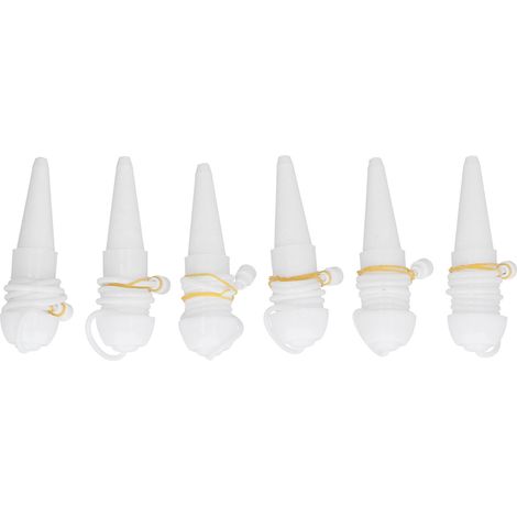 6 Pièces Piquets d'Arrosage Autonome pour Jardin, Système d'Irrigation Goutte à Goutte Blanc pour Plantes d'Intérieur (1/5)