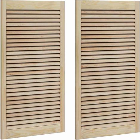 Maison Exclusive - Puerta de Armario con puerta 2 uds. Natural 11