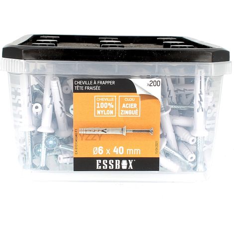 ESSBOX de 200 Chevilles Clous TF 6X40 Acier (1/2)