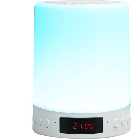 Haut-parleur Veilleuse Cadeaux pour Adolescentes, Lampe Horloge Intelligente pour, Radio-réveil Portables (1/5)