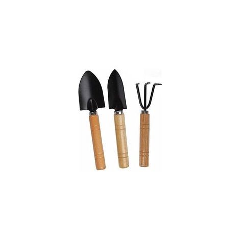 Ensemble d'outils de jardinage 3 pièces pour enfants, râteau, bêche et pelle – Outils de sécurité pour jardin intérieur et extérieur, plantes en pot–