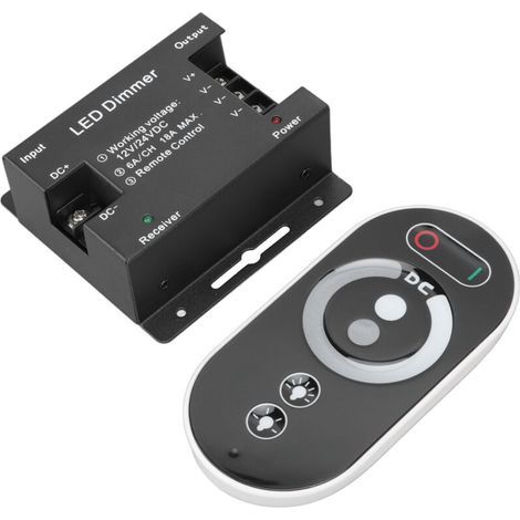 Variateur LED sans Fil, Télécommande RF Tactile pour Ruban LED 12V/24V, Contrôleur d'Intensité Lumineuse (1/5)