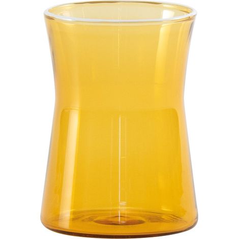 Zafferano Set 4 Tumbler Collezione Classy in Vetro Borosilicato Soffiato a Mano Colore Giallo Oro, Design Geometrico Ergonomico per la Tavola (1/5)