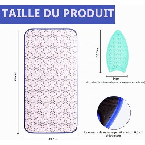 Ironing Mat, Ironing Mat with Iron Rest, Ironing Pad for Table, Ironing Cover for Office and Other Surfaces, Foldable, Pink, 45 x 70 cm (1/4)