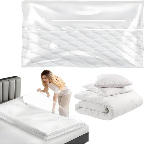 Sacs sous vide pour matelas, 180 × 100 cm Sac sous vide matelas, Sac sous vide matelas, Sacs sous vide matelas, Pour matelas, vêtements, couettes (1/5)