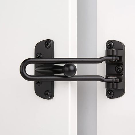 Serrure de porte de sécurité pour la maison, barre pivotante, loquet de protection antivol pour porte avant et intérieure (Doré) (1/5)