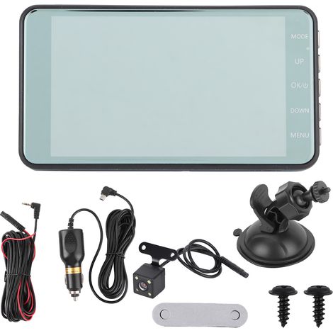 Enregistreur de conduite à double objectif 4 pouces DVR écran tactile capteur G 1080P Vision nocturne grand angle 170 ° (1/5)