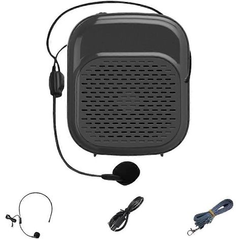 Amplificateur avec Casque Microphone pour Teachers Classroom Instruction High-volume Amplificateur Noir (1/5)