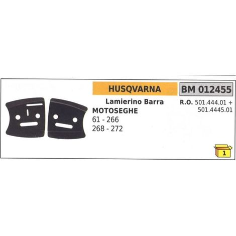 Kit lamierini barra lato catena HUSQVARNA per motosega 61 266 268 272 012455