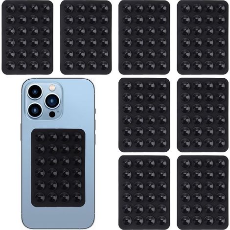 8 Pièces Silicone Ventouse Telephone Portable, Support Téléphone Ventouse Autocollant, Support Mobile Antidérapant Mains Libres pour Le Maquillage, Les Selfies Et La Vidéo (1/5)