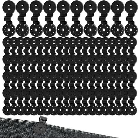YMYNY 100pcs Pinces À Effet Serre, Pinces À Effet Serre, Pinces À Toile D'ombrage, Pinces À Bâche, Clips Noirs (1/5)