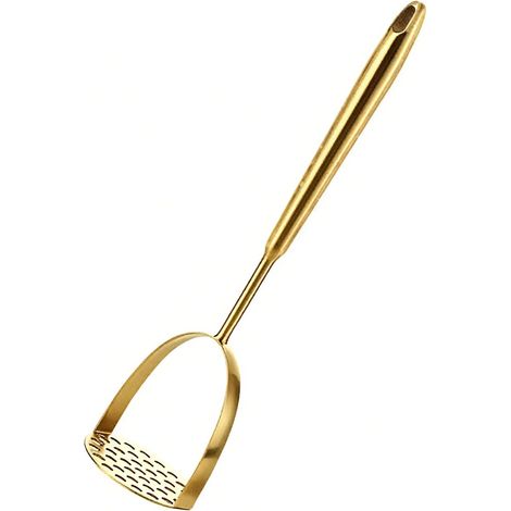 Pommes de terre en acier inoxydable broyeur pointe d'or 35.5cm Outil multifonctionnel (1/5)