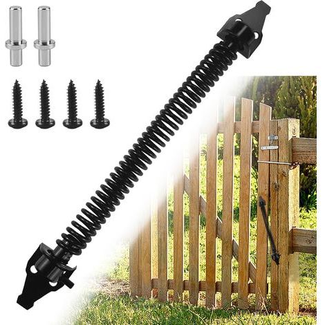36 cm automatischer Türschließer, Federtürschließer, verstellbare Zugfeder, Türfeder mit 2 Schrauben, für Gartentor, Holztor und landwirtschaftliche Zäune