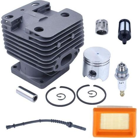 35mm Piston de cylindre Pour Stihl FS120 FS200 FS250 avec pièces de rechange avec roulement à aiguilles, tuyau de carburant (1/4)