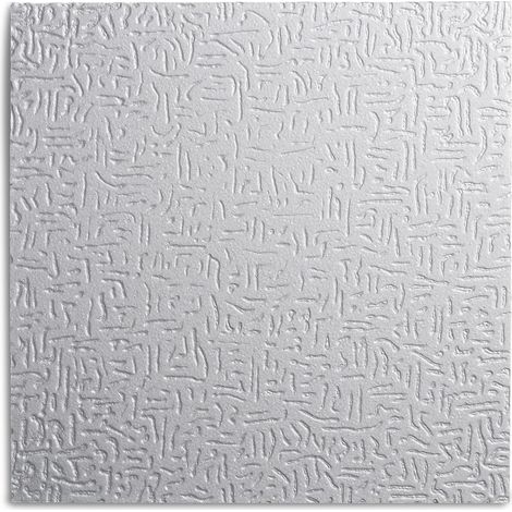 DECOSA Dalle de plafond Malaga - polystyrène - blanc - effet crépi - 50 x 50 cm - 8 sach. (=16 m2) (1/7)