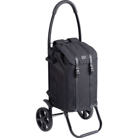 Meister Einkaufstrolley & -rucksack - 45 Liter - Black Edition - Separater Rucksack & Gestell als Sackkarre / Klappbarer Shopper / Einkaufsroller / 6816850 (1/5)