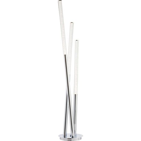 Endon Glacier - Lampada da terra a LED 3 luci cromo, acrilico con bolle
