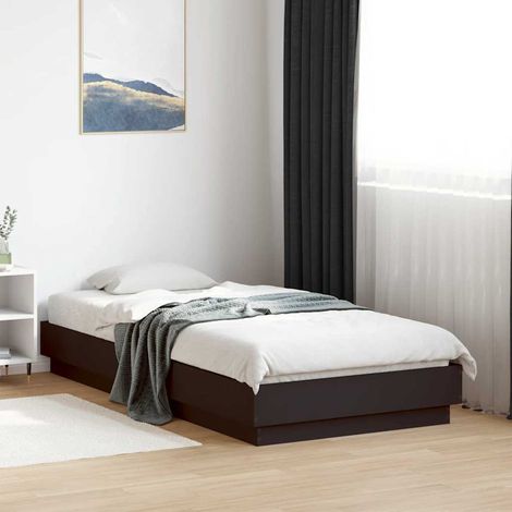 Bettgestell Schwarz 90x190 cm Holzwerkstoff (1/5)