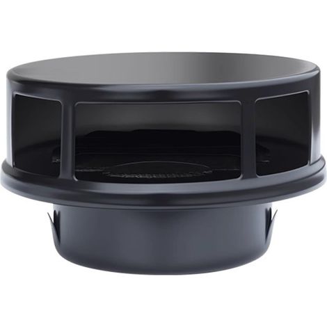 Grille de ventilation et d'évacuation en acier inoxydable 304 avec moustiquaire – Cache de sortie d'air pour mur extérieur, salle de bain, cuisine et plafond (Noir, 80 mm / 3,2 pouces)