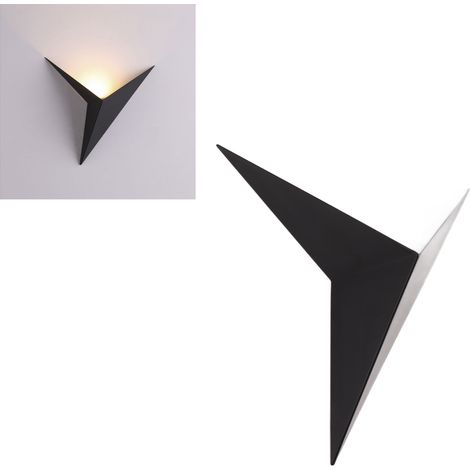 Applique murale triangulaire créative en fer forgé, applique murale LED, applique murale industrielle, applique murale moderne et créative, adaptée au salon, à la chambre, à la table de chevet, à l'hô (1/5)