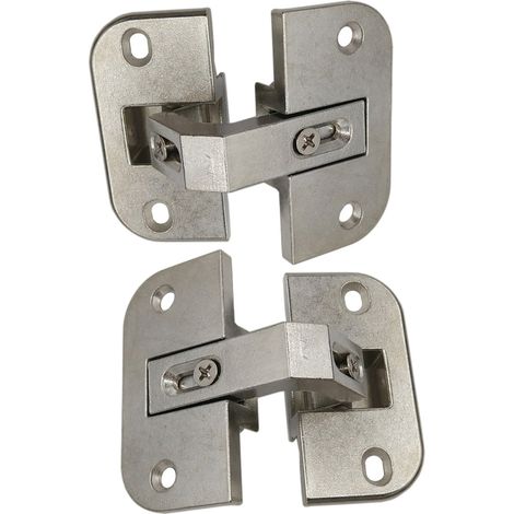 Charnières d'angle en acier inoxydable pour armoires, charnières modernes invisibles pour portes d'armoires (1/5)