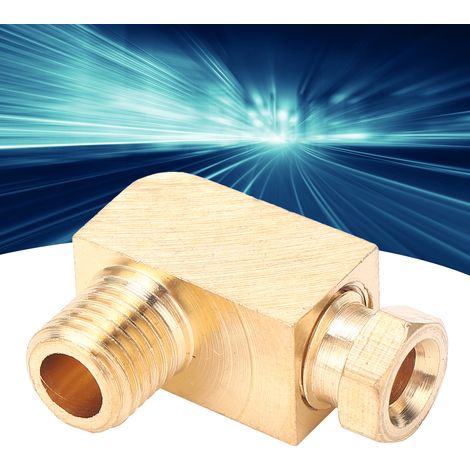 Coude à compression 90° en laiton pour système de lubrification, raccord M8 x 1, 4mm PL408 (1/5)