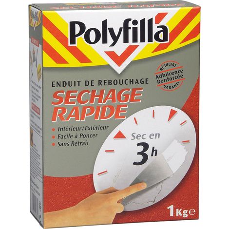Polyfilla Enduits De Rebouchage - Fissures Et Trous  Enduit De Rebouchage Séchage Rapide Poudre  1 Kg